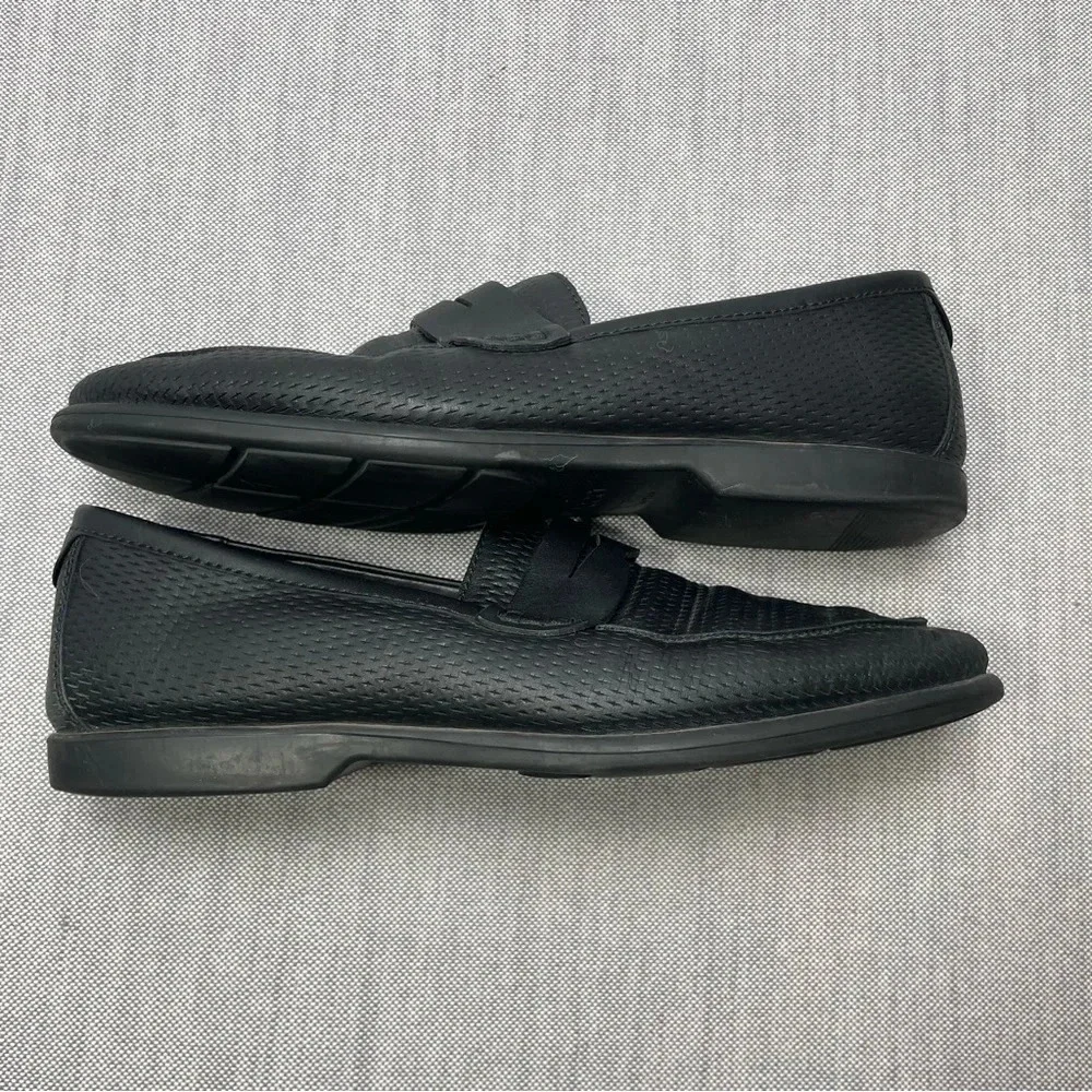 Ecco Leather Perforated Moccasin Loafer Driving Shoes